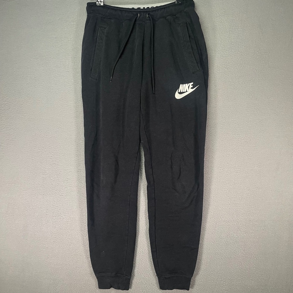 Nike Sportswear Club Fleece Jogger Sweatpants Black Mens XS Swoosh Logo - Picture 1 of 13